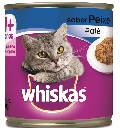 LATA WHISKAS PEIXE PATE 290G