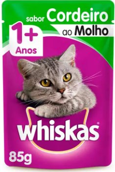 SACHE WHISKAS CORDEIRO 85G