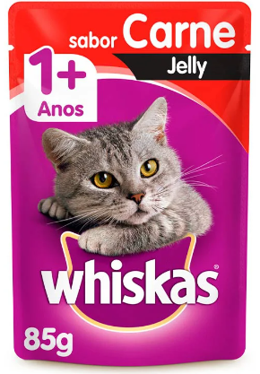SACHE WHISKAS JELLY CARNE 1+ 85 GR